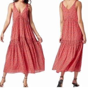 Joie Bondi Tiered Boho Midi Dress